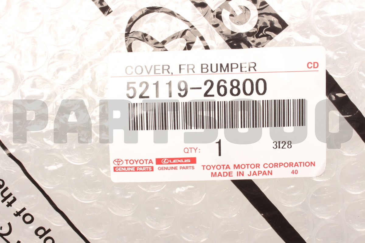 5211926800 Genuine Toyota COVER, FRONT BUMPER 52119-26800 | eBay