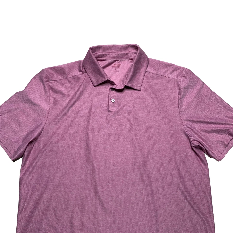 Camisa polo de golf Skechers para hombre talla grande rosa manga corta Foto 2 de 4