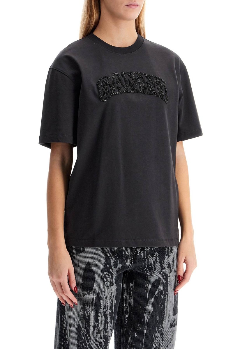 Tシャツ・カットソー GANNI Woman T-Shirt Charcoal T40573683 252 s-l1200.jpg