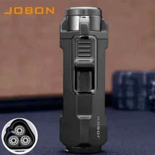 Zinc Alloy 3 Jet Flame Cigar Lighter Bottom Cigar Butane Gas Torch Lighters