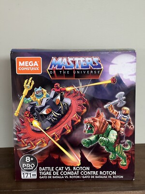 MASTERS OF THE UNIVERSE Battle Cat Vs. Roton MEGA CONSTRUX He-Man Mer-Man New!