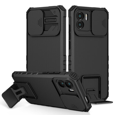 For Xiaomi Redmi A1 A2 Shockproof Case Camera Lens Cover Built-in Kickstand