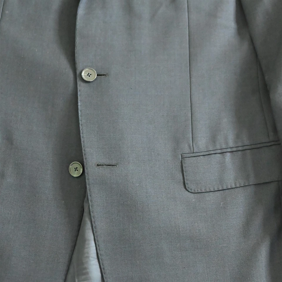 Samuelsohn 44L Blue Glenn Check Superfine Wool Mens Blazer Sport Coat Jacket - Image 3 of 4