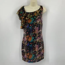 DVF Diane von Furstenberg Amora Cherry Blossom dress sequin chiffon ruffle New 6