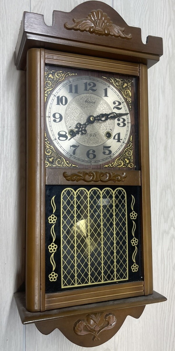 Vintage Alaron 31 Day Wind up Clock Wall Clock | eBay
