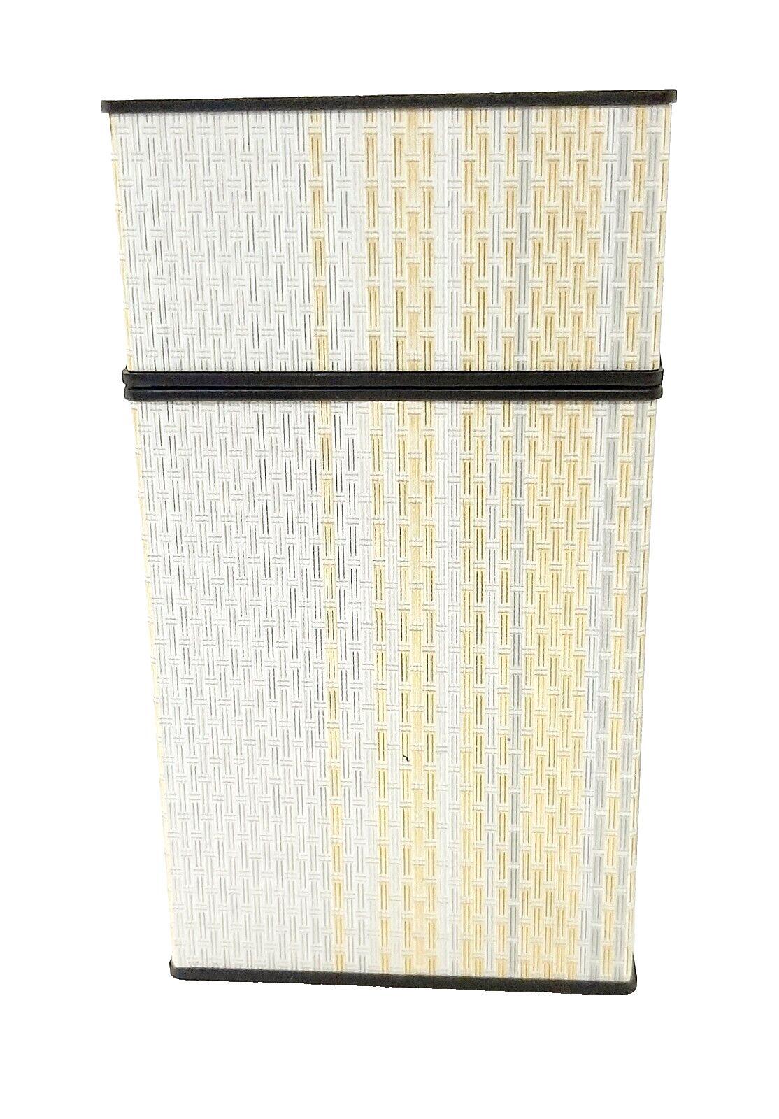 Fujima Textured Striped Design Push Open 100s Size Cigarette Case