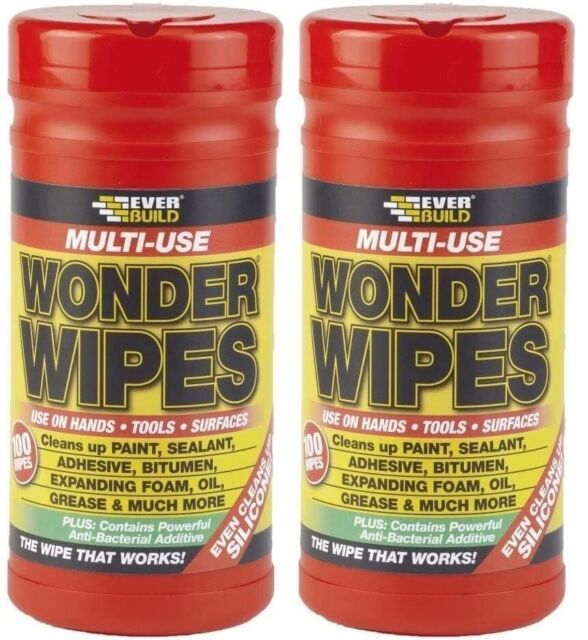 200 x Everbuild Multi-Use Wonder Wipes Trade Tub Cleans Hands Tools & surfaces 200 x Everbuild Multi-Use Wonder Wipes Trade Tub Cleans Hands Tools & surfaces