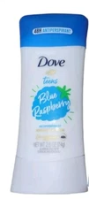 Dove Teens 48-Hour Antiperspirant Deodorant Stick, Blue Raspberry Scent, 2.6 oz