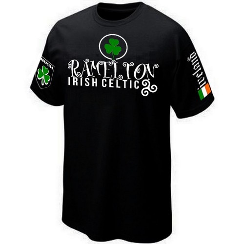 T-Shirt Irlande Crumlin Celtic Gaelic - Noir, Coton, Neuf Avec étiquettes