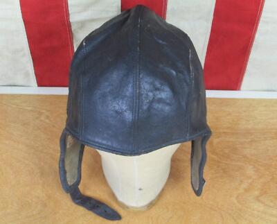 Vintage 1940s Buco Leather Motorcycle Helmet Aviator Cap Joseph