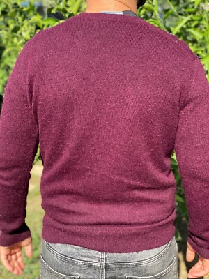 Rare Prada Milano Alpaca Casual Knit V-Neck Sweater Pullover