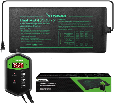 Vivosun 48u0026#034;X20.75u0026#034; Seedling Heat Mat And Digital Thermostat Combo  Set | eBay