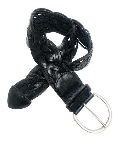 Eddie Bauer Genuine Full Grain Braided Casual Leather Belt 