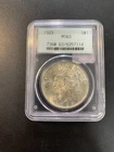 1923 PEACE DOLLAR PCGS MS-63 - UNCIRCULATED - OGH  - CERTIFIED SLAB - $1