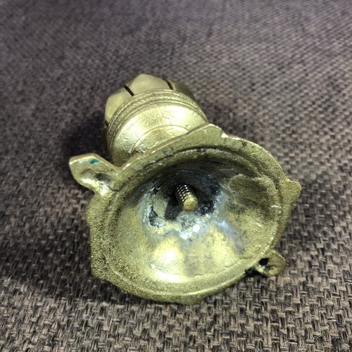 Vintage Asian Blooming Lotus Flower On Turtle Incense Holder Solid Brass - Picture 4 of 13