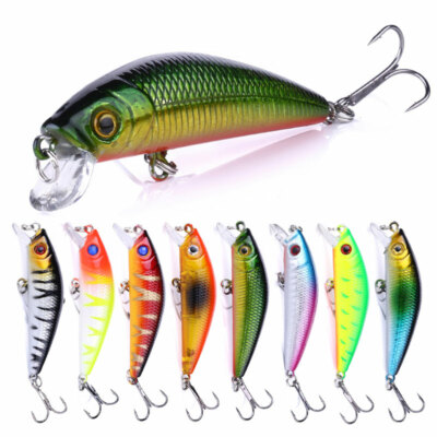 Minnow Wobbler Kunstköder Zander Hecht Raubfisch Hardbait 70 mm 8,1 Gramm 3D