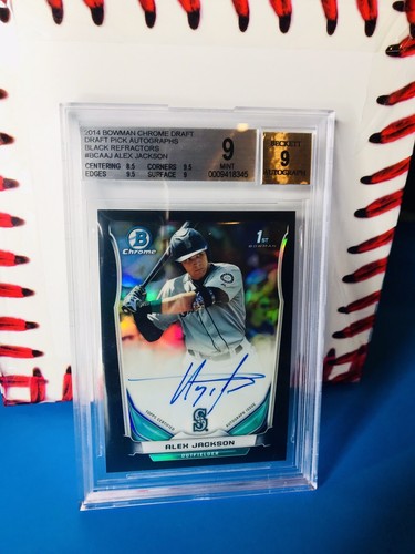 🔥ALEX JACKSON 2014 BOWMAN CHROME BLACK REFRACTOR AUTO 9/35 BGS 9/10 MINT/RAR - Bild 2 von 9