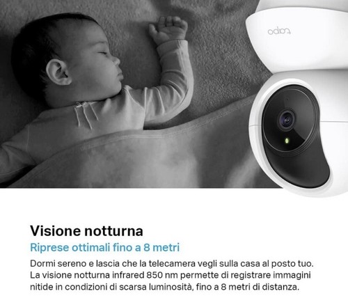 TP-LINK Tapo C200 Telecamera di Sorveglianza PTZ Wi-Fi da Interno prezzo ebay