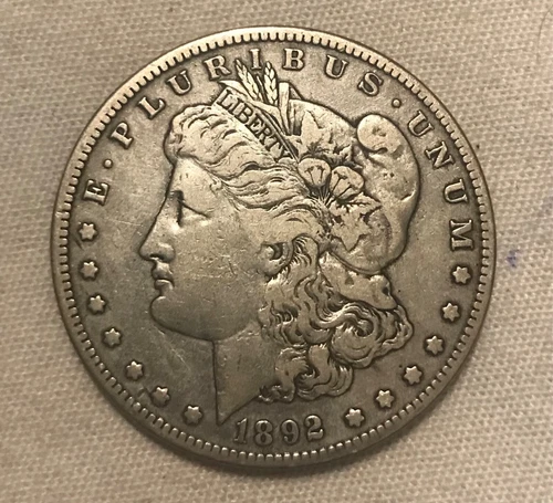 1892-s Morgan silver dollar,  Very fine