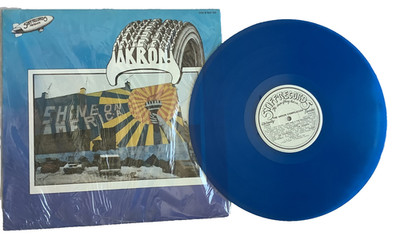 AKRON COMPILATION JANE AIRE BIZARROS IDIOTS RACHEL SWT STIFF RECORDS BLUE VINYL