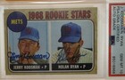 1968 Rookie Stars Card: Nolan Ryan, Jerry Koosman - Auto Rep