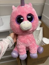 Ty Beanie Boos 17 in JUMBO Extra Large MAGIC The Pink Unicorn 2013 Excellent Con