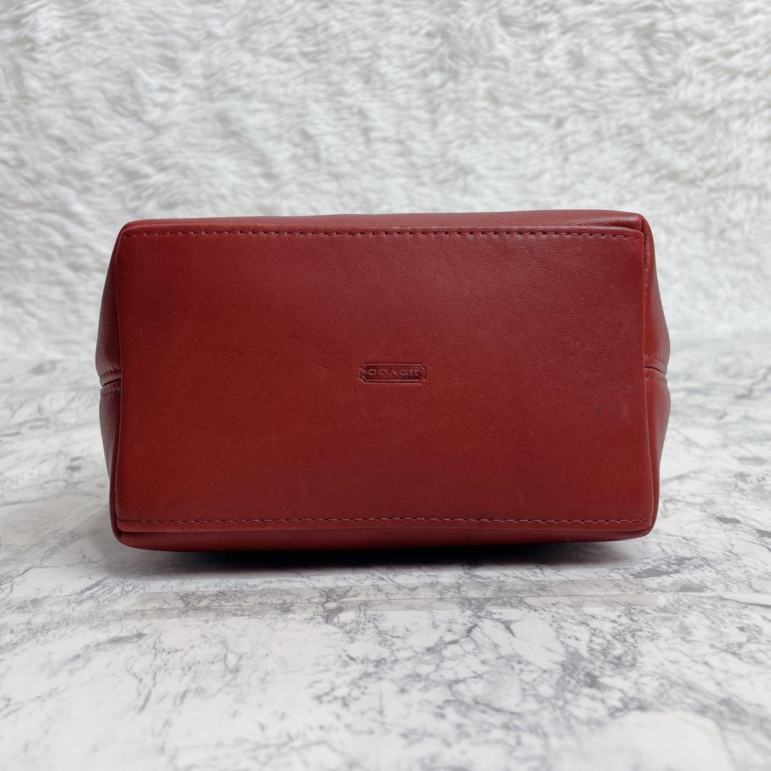 Coach Vintage Leather Accessory Pouch Glovetan Red Gold