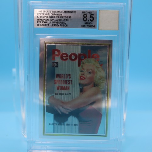 Jersey Fusion 1993 Sports Time Marilyn Monroe Bettlaken Relikt Beckett Platte #7