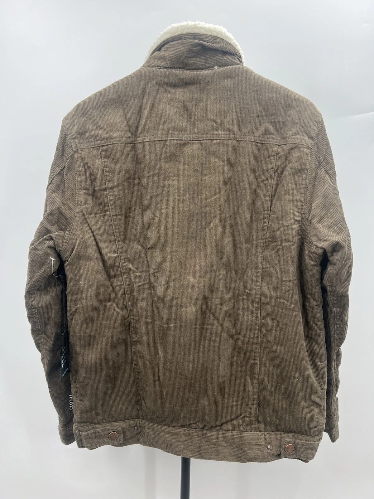 Brooklyn Cloth Brown Corduroy Sherpa Lined Trucker Jacket NWT - Size M image 2
