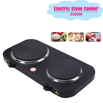 #ad Portable Hot Plate Electric Stove Cooktop Double Burner 2000W Burner for Cooking $27.89