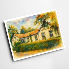 A4 PRINT - Soldiers & Sailors Home, Bordon Camp - Vintage Art Style