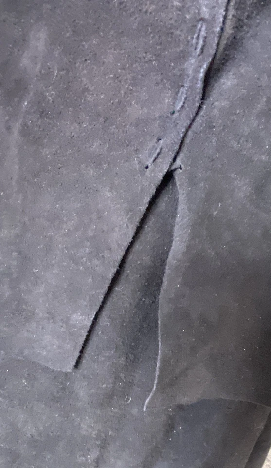 Vintage ERDA Deerskin Suede Tunic Top Black Artisan Western Hippie Festival 70s — 第 3/4 张图片