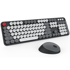 Wireless Keyboard and Mouse, Cute Keyboard and Mouse, 2.4G Wireless Keyboard ...