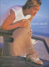 vintage CHARLES DAVID Footwear 1-Page PRINT AD Spring 1994 MANON VON GERKAN