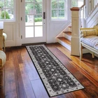2x8 Washable Runner Rug, Non Slip, Ultra Soft, Black
