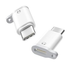 Lightning to USB C Audio Adapter for Heaphones Support Line Control, Pure White