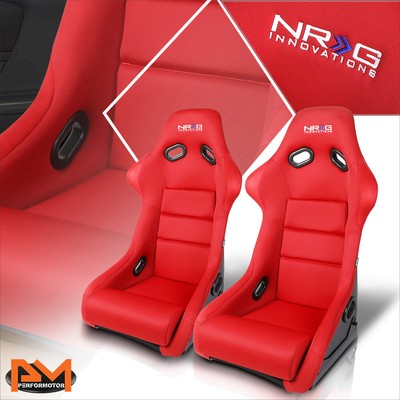 NRG INNOVATION FRP-300RD 2X Reinforced Fiberglass Fixed Back Racing Bucket Seats
