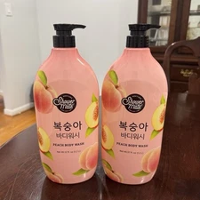SHOWER MATE TWIN PACK! KOREAN Peach Moisturizing Body Wash - 40.57 Oz. EA - NEW!