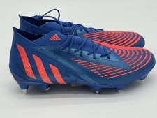 Size 10.5 - Adidas Predator Edge.1 SG Soccer Cleats Blue Red HO2965 No Box Lid
