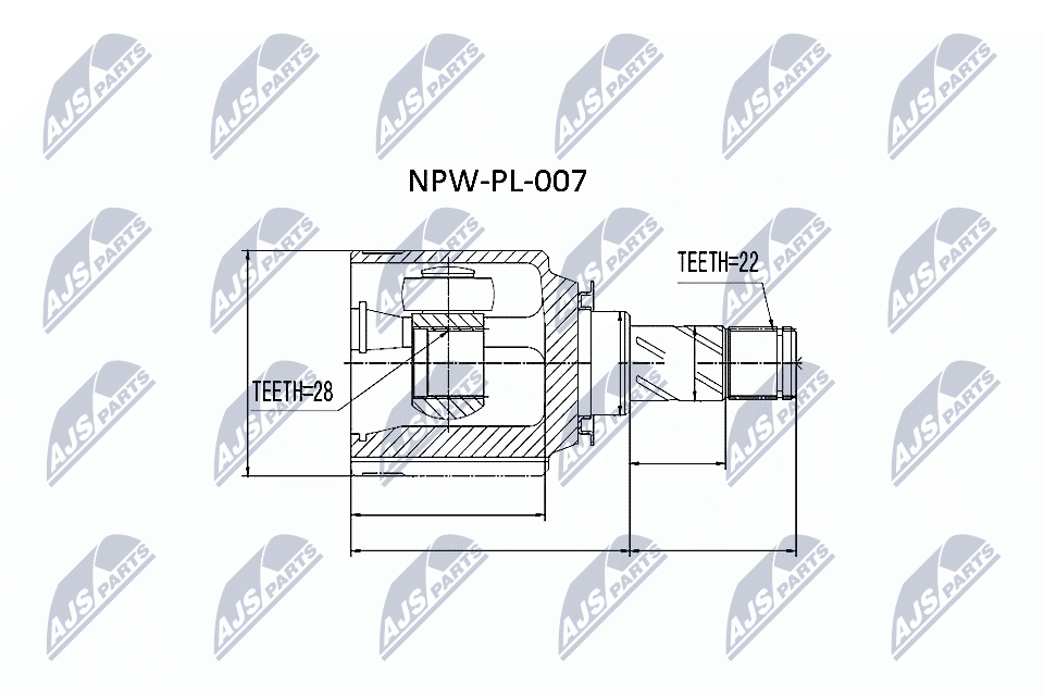 NTY CV Joint Set Drive Shaft NPW-PL-007 For Opel Front Axle Left/Right - Image 3