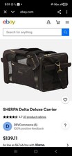 Sherpa Delta Deluxe Airline Pet Carrier, Mesh, Medium, Black