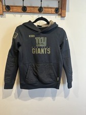 Nike NFL NY Giants Hoodie Sweatshirt Black Youth M Salute to Service Football