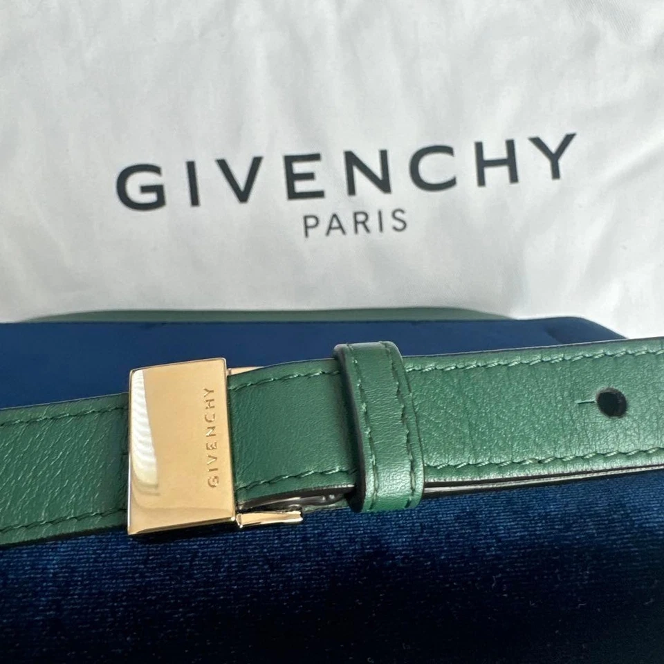 Bolso de Hombro Givenchy Nueva Línea Corte Lazo Solapa Raro Terciopelo Azul Profundo Foto 3 de 4