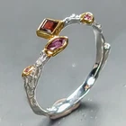 Jewellery Natural Garnet Ring 925 Sterling Silver Size 8 /R464971