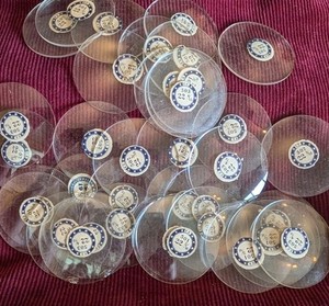 LOT OF 35 KK Japan GLASS POCKET WATCH CRYSTALS As Is Some Damaged Ones