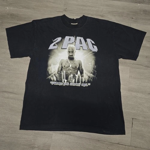 2 Pac T Shirt Tupac Shakur Keep Ya Head Up Hip Hop R 2000s vintage concert t-shirt, vintage, size XL, single stitch, B+ condition