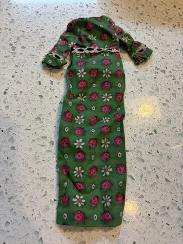 VINTAGE BARBIE FRANCIE GO GRANNY GO GREEN FLORAL DRESS #1267