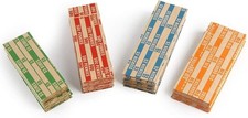 LLIKED 500 Assorted Flat Coin Wrappers - Penny, Nickel, Dime, Quarter
