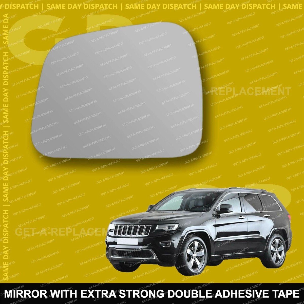 Chevy Aveo Driver Side Mirror Glass: Heated with Backing Plate 2007-2011