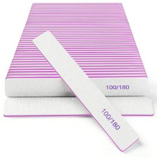 30 Pack Nail Files, 100/180 Grit Double Sides Nail File Manicure Tools, Emery